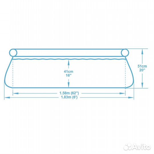 Бассейн fast set 183х51 см