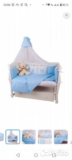 Комплект постельного белья в детскую кроватку