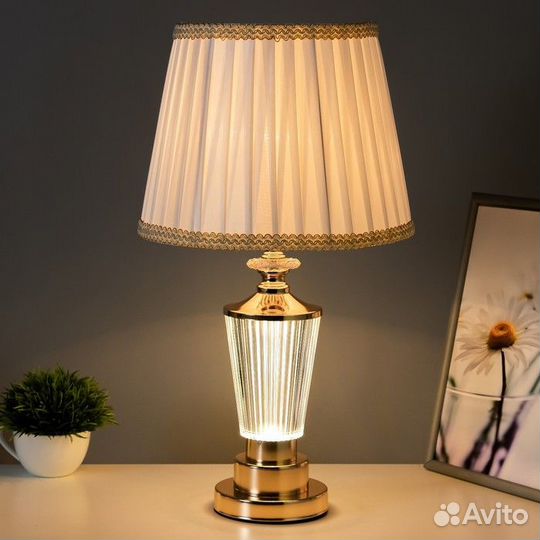 Лампа настольная с подсветкой 'Эльза' 1x60Вт E27 з