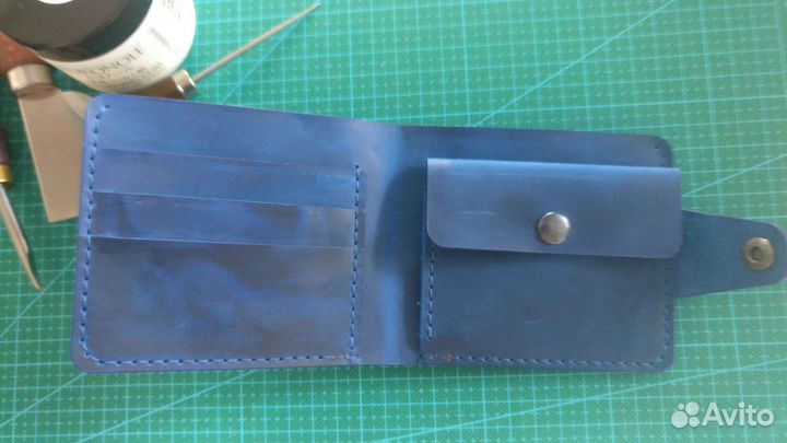 Кошелек бифолд из натуральной кожи