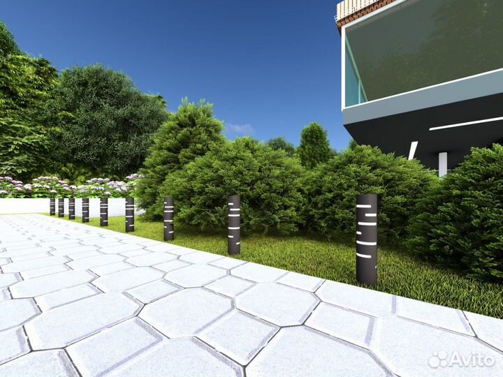 Столб Освещения фонарь садовый уличный