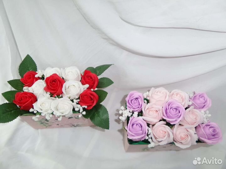 Композиция из мыльных роз