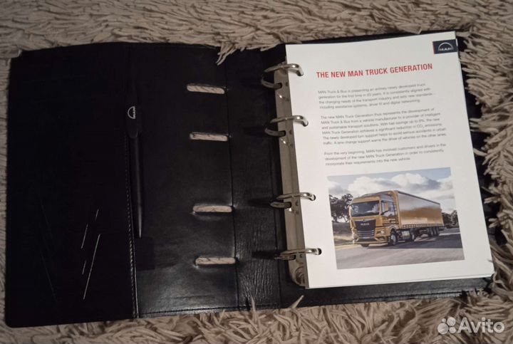 Книга для записей MAN фирменная в нат коже