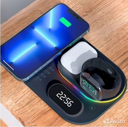 Беспроводное зу A06 4in1 wireless charger PAD 30W
