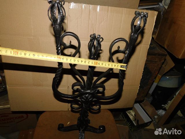 Кованный, напольный подсвечник на 3 свечи СССР