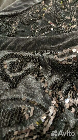 Комбинезон чёрный велюр, пайетки