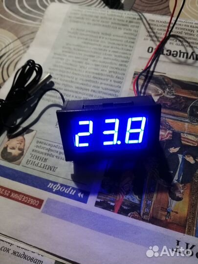 Термометр со светодиодным дисплеем выносной датчик