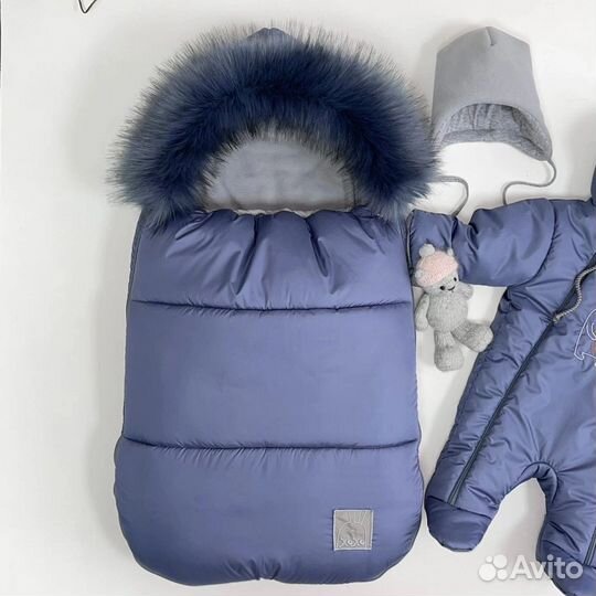 Конверт на выписку зимний для новорожденных