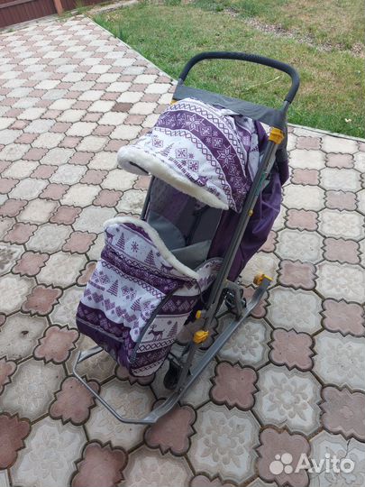 Санки коляска ника, наши детки 3, ндт/3