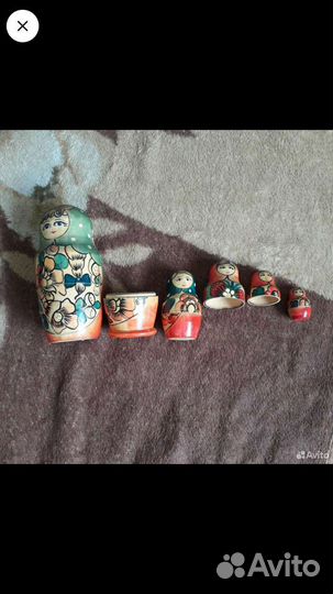 Баночки под сыпучии цельное дерево с росписью СССР