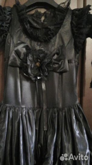 Платье косплей gothic lolita с крыльями и шлейфом