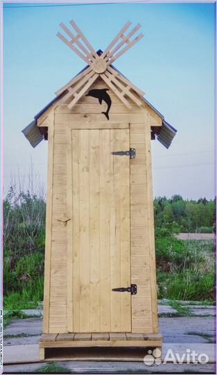Дачный туалет деревянный с установкой OZF
