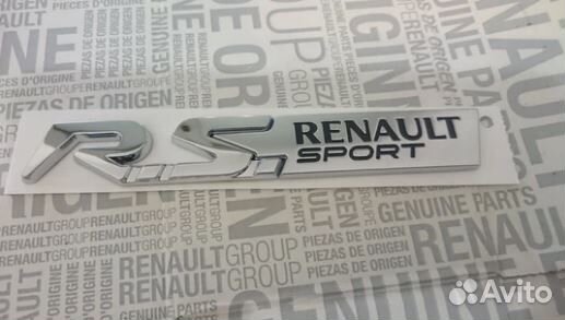 Шильдик эмблема значок renault sport rs (металл)