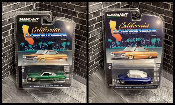 Greenlight комплект Cadillac & Mercury Lowrider's