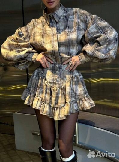 Женский костюм рубашка юбка