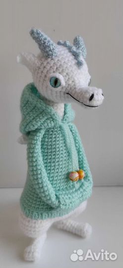 Вязаный дракон, игрушка крючком