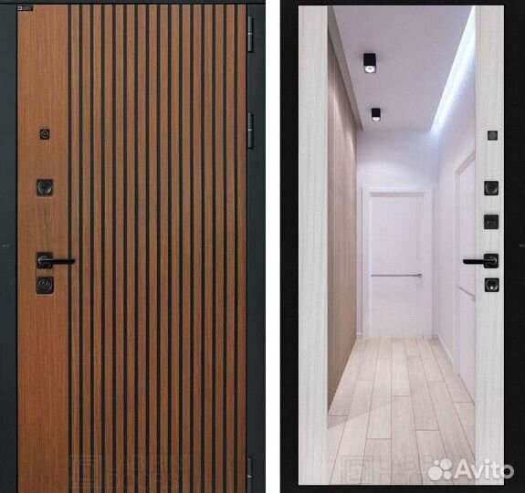 Дверь входная коричневая Италия Шторм