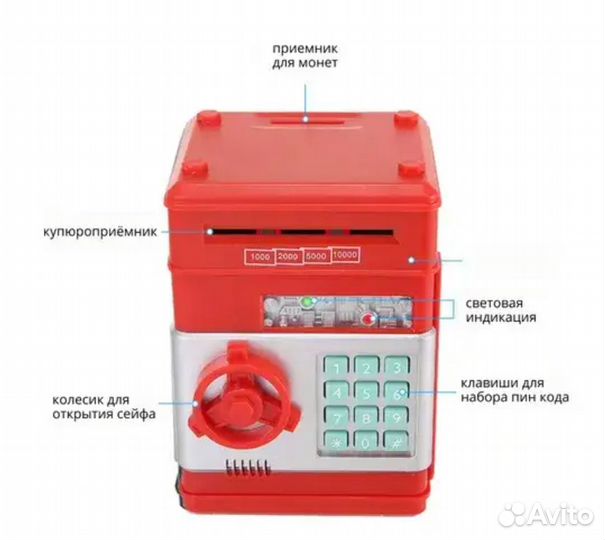Детский сейф копилка