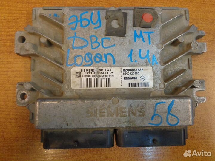 Logan 1 1.4L Блок управления двс Мозги эбу