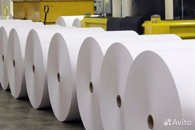 Бумага газетная плотн. 45-48 гр/м², большие рулоны