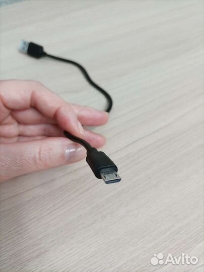 Кабель зарядный USB/Micro USB, длина 22 см, чёрный