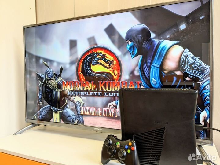 Xbox 360s 250gb прошитый + 30игр + денди + Сега