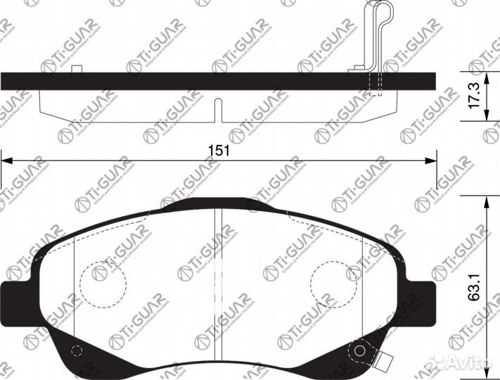 Тормозные колодки TG-1233/PN1233* tiguar toyot