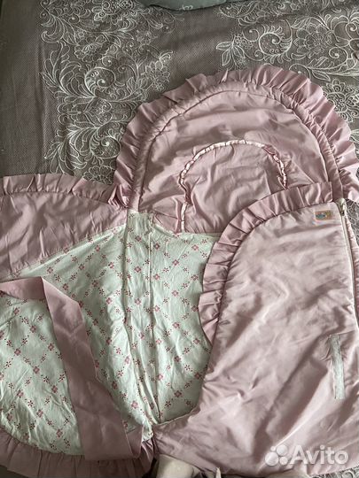 Конверт на выписку для девочки весна-лето