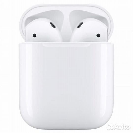 Apple AirPods наушники в зарядном футляре