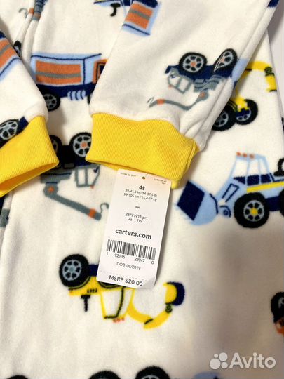 Флисовый комбинезон Carters на мальчика 104