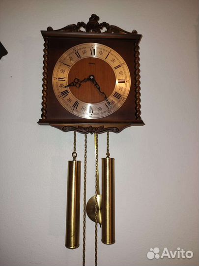 Немецкие настенные часы Hermle с боем