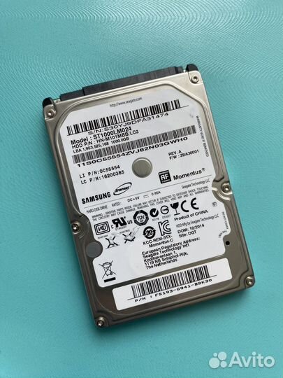 Жёсткий диск HDD 2.5 на 1Tb, 750GB, 500Gb