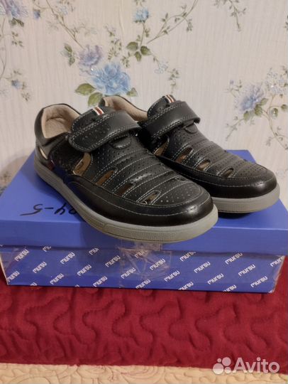 Школьные коженные туфли для мальчика 33 размер