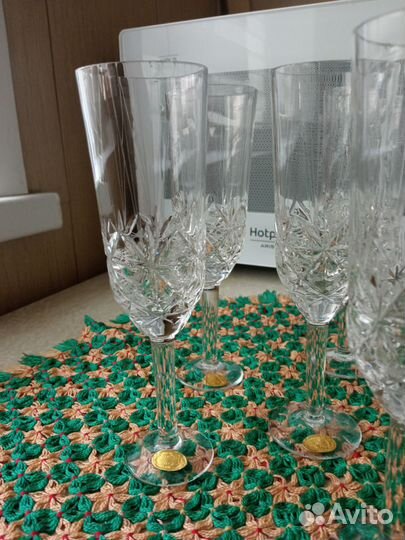 Хрустальная посуда СССР. Набор бокалов