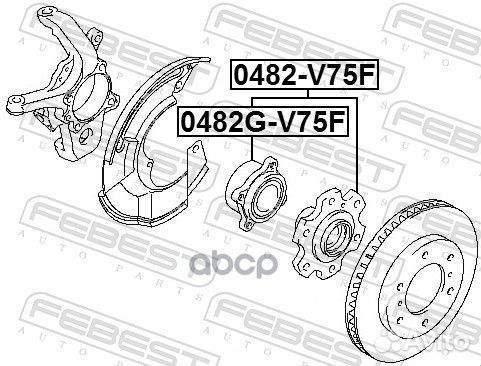 Ступица передняя mitsubishi pajero IV/montero V