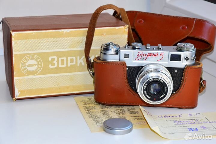 Зоркий 5 Красная надпись редкий фотоаппарат СССР