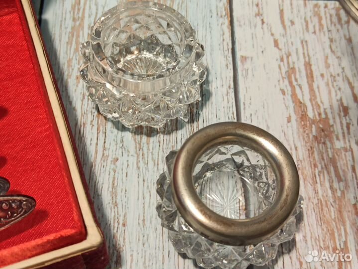 Хрусталь в мельхиоре и серебре