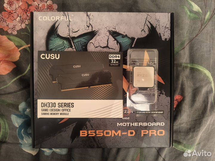 Ryzen 5700X+B550M Colorful+Cusu 32Gb 3200Mhz 2*16