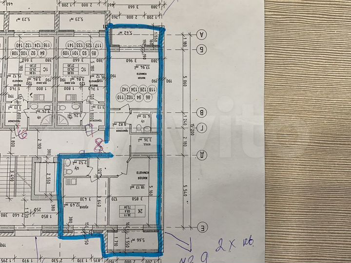 2-к. квартира, 68 м², 7/9 эт.