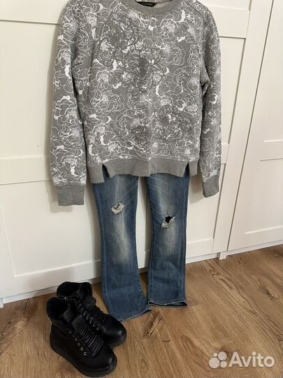Женская одежда свитер джинсы XS