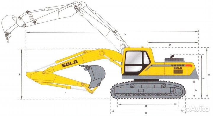 Гусеничный экскаватор SDLG (LGCE) E6210HNLC, 2023