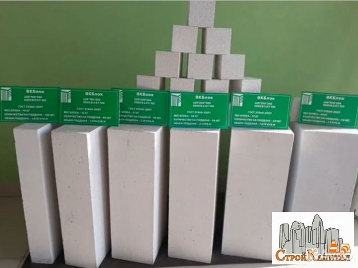 Газобетонные блоки / Пеноблоки вкблок D400 и D600