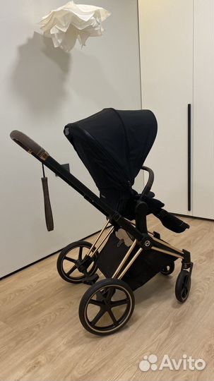 Коляска 2в1 Cybex priam 3 Black (черная)