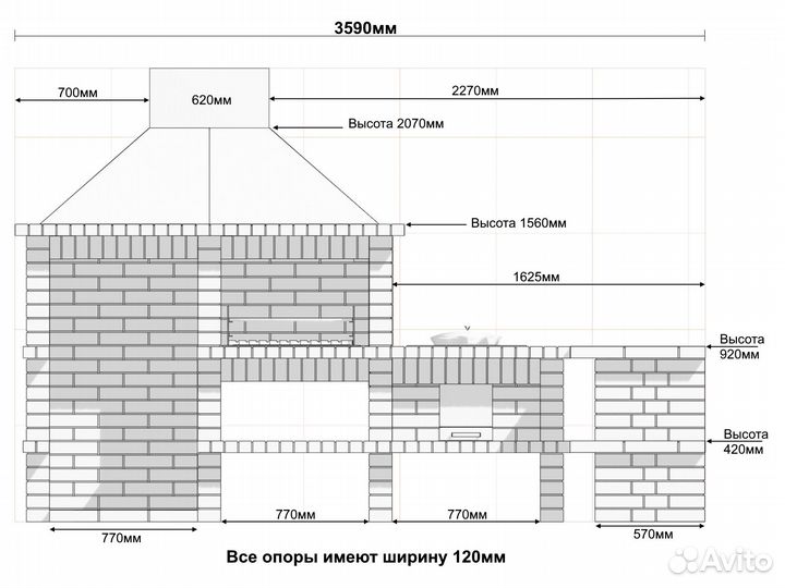 Модульная печь / Гриль мангал барбекю