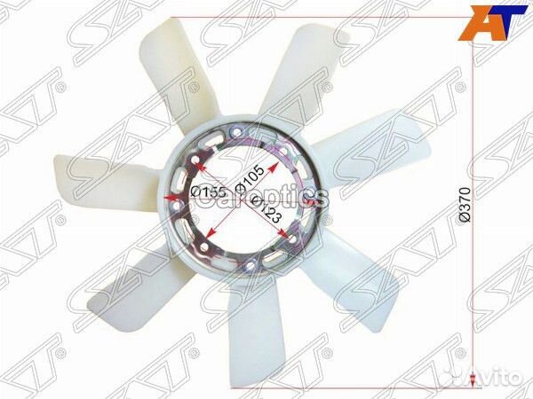 Крыльчатка вентилятора радиатора охлаждения Hilux