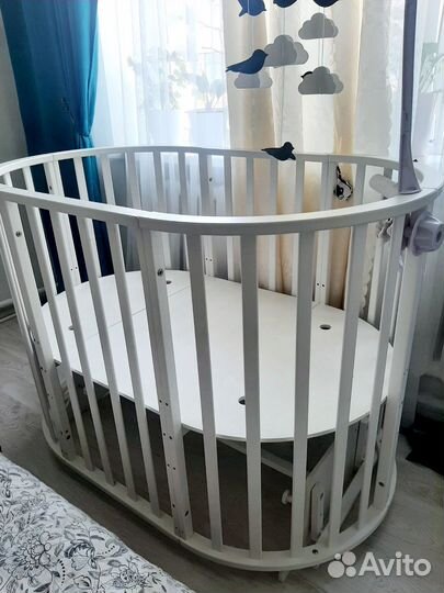 Детская кроватка-трансформер 9в1 с маятником