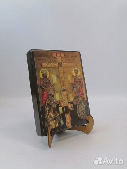 Господь Кийский Крест С Предстоящими, арт И312 / 15x20x1,8 см