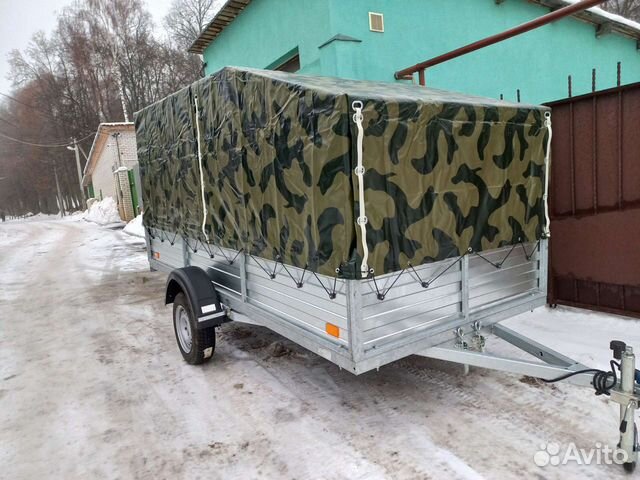 Прицеп 3,5х1,5 оцинкованный с тентом