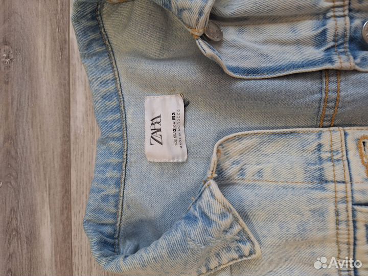 Джинсовая куртка Zara для девочки 152 см