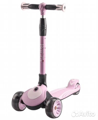 Самокат TechTeam Buggy, розовый (3-х колесный, св